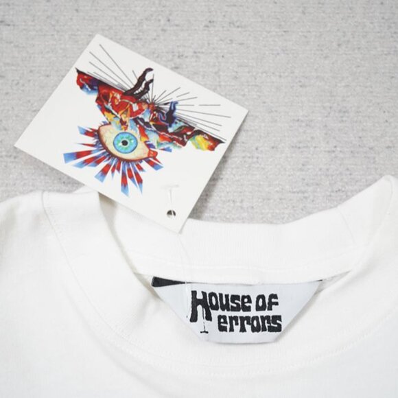 House of Errors White T Shirt With Blue Eye Logo - Picture 12 of 12